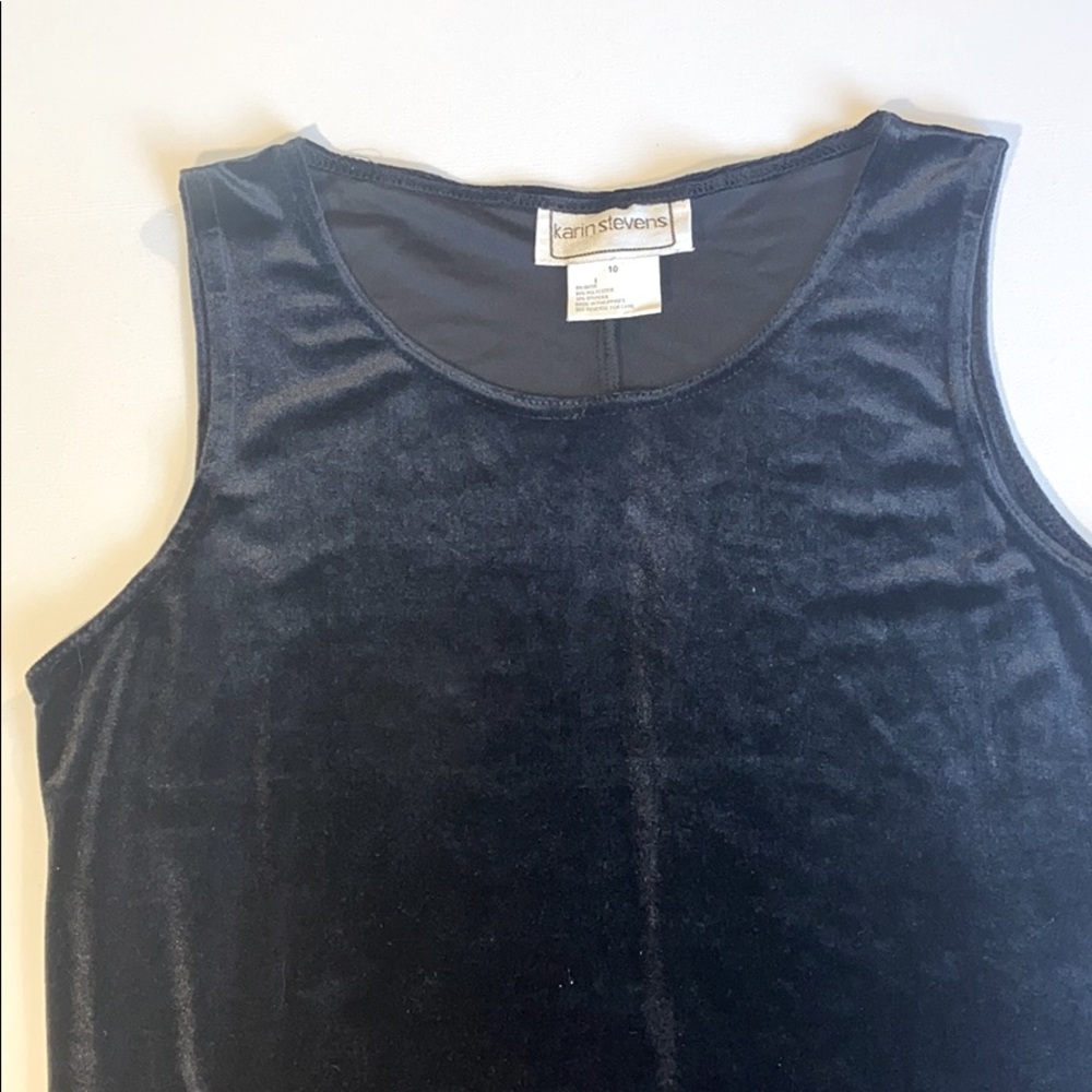 Karin Stevens velvet BLACK long dress size 10